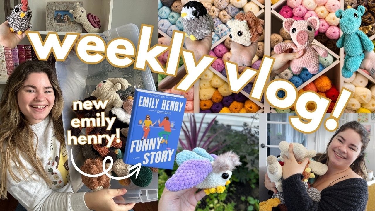 Weekly Vlog | new emily henry book, crochet, colouring books & more!