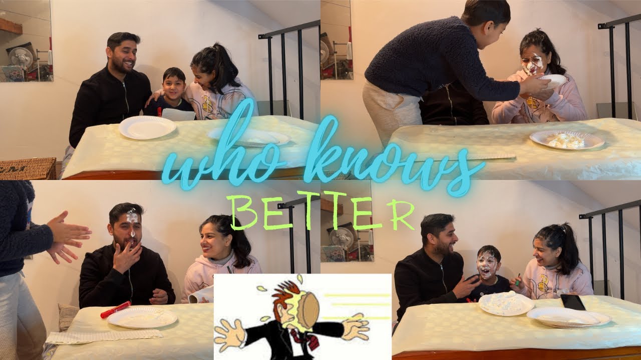 Pie In The Face Challenge||Who Knows Better||PUNJABI VLOG||PUNJABI UK VLOG||VGAURZ WORLD||