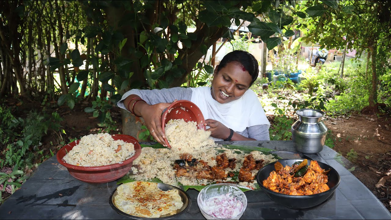 Eating Vlog நான் செய்த சிக்கன் புலாவு, கோழி மிளகு வறுவல்