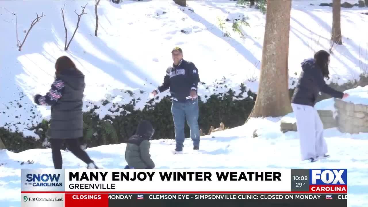 Many enjoy winter weather in Greenville County