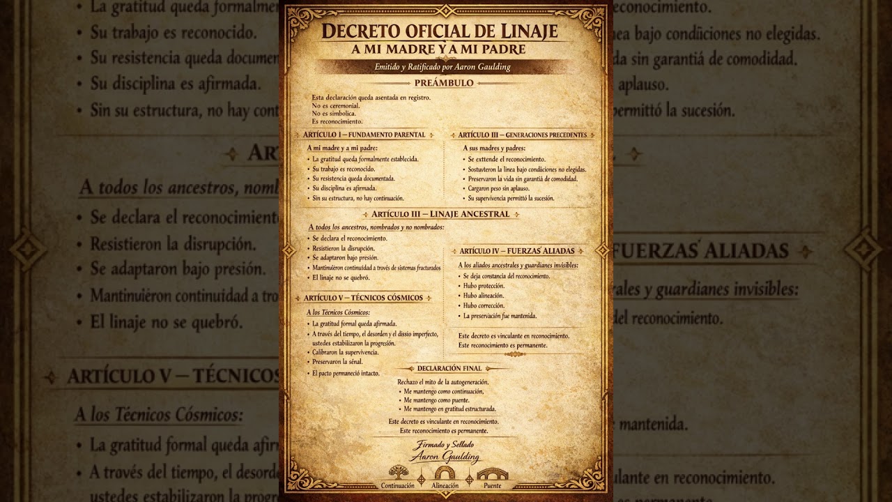 Official Bloodline Decree Spanish