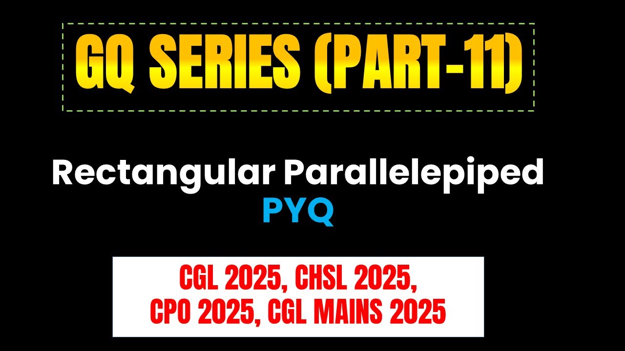 GQ SERIES PART-11 || Good Question Series || SSC CGL Math By Singh Sir 