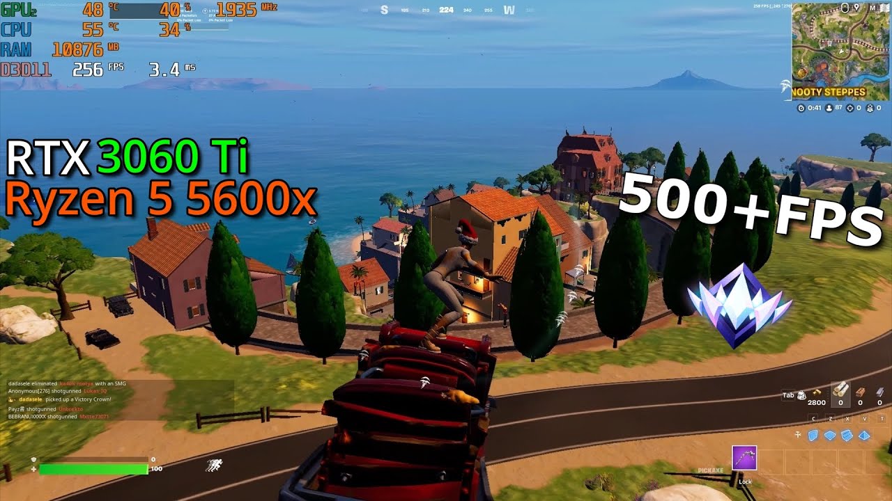 Fortnite Chapter 5 | RTX 3060 Ti + Ryzen 5 5600x |🤩SMOOTH🤩| Ranked fights solo | 1980x1080 | 500+FPS