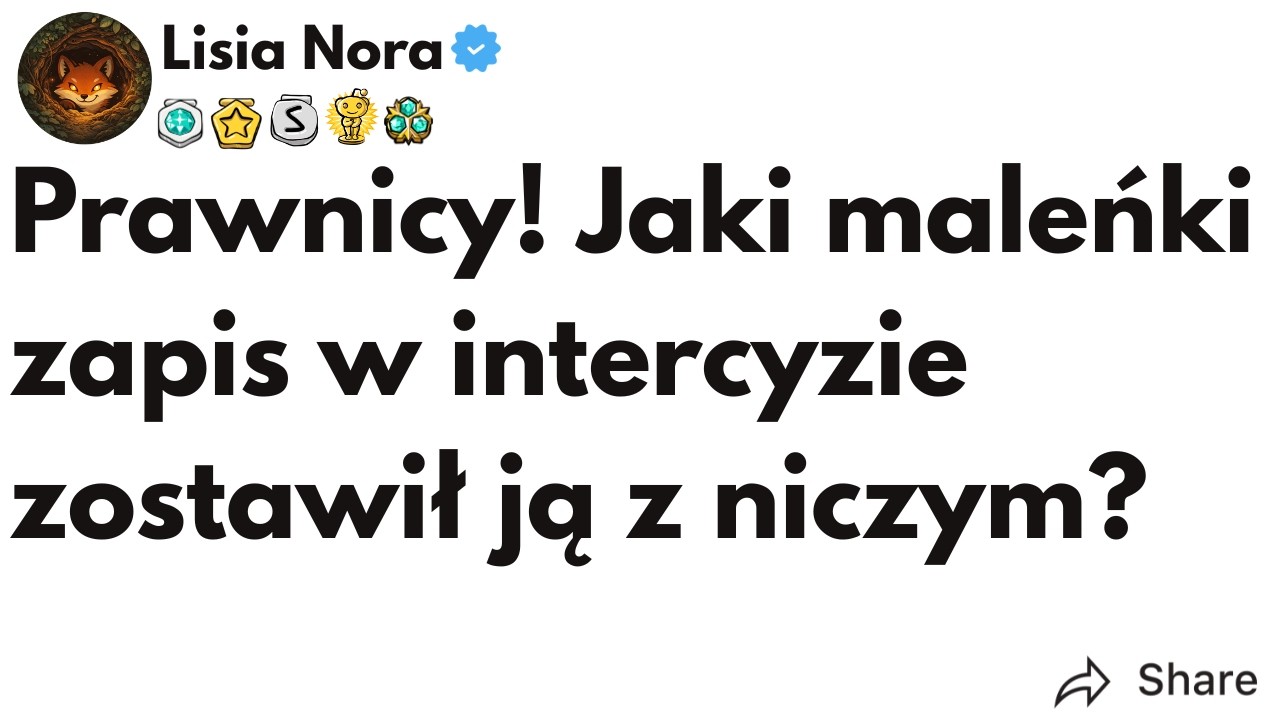 (CAŁA HISTORIA) Prawnicy! Jaki maleńki zapis w intercyzie zostawił ją z niczym?