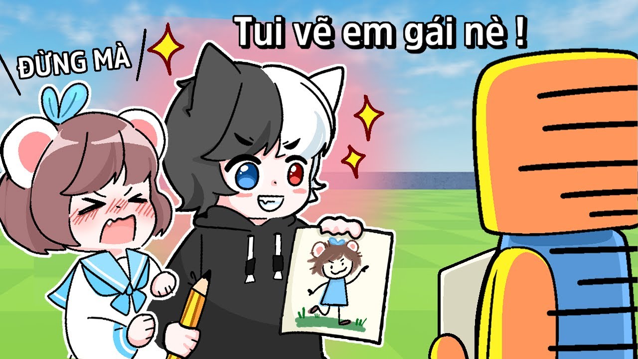 Mình Siêu Mắc Cỡ Khi Vẽ Tranh Cùng Anh Siro Trong Roblox 😭💔