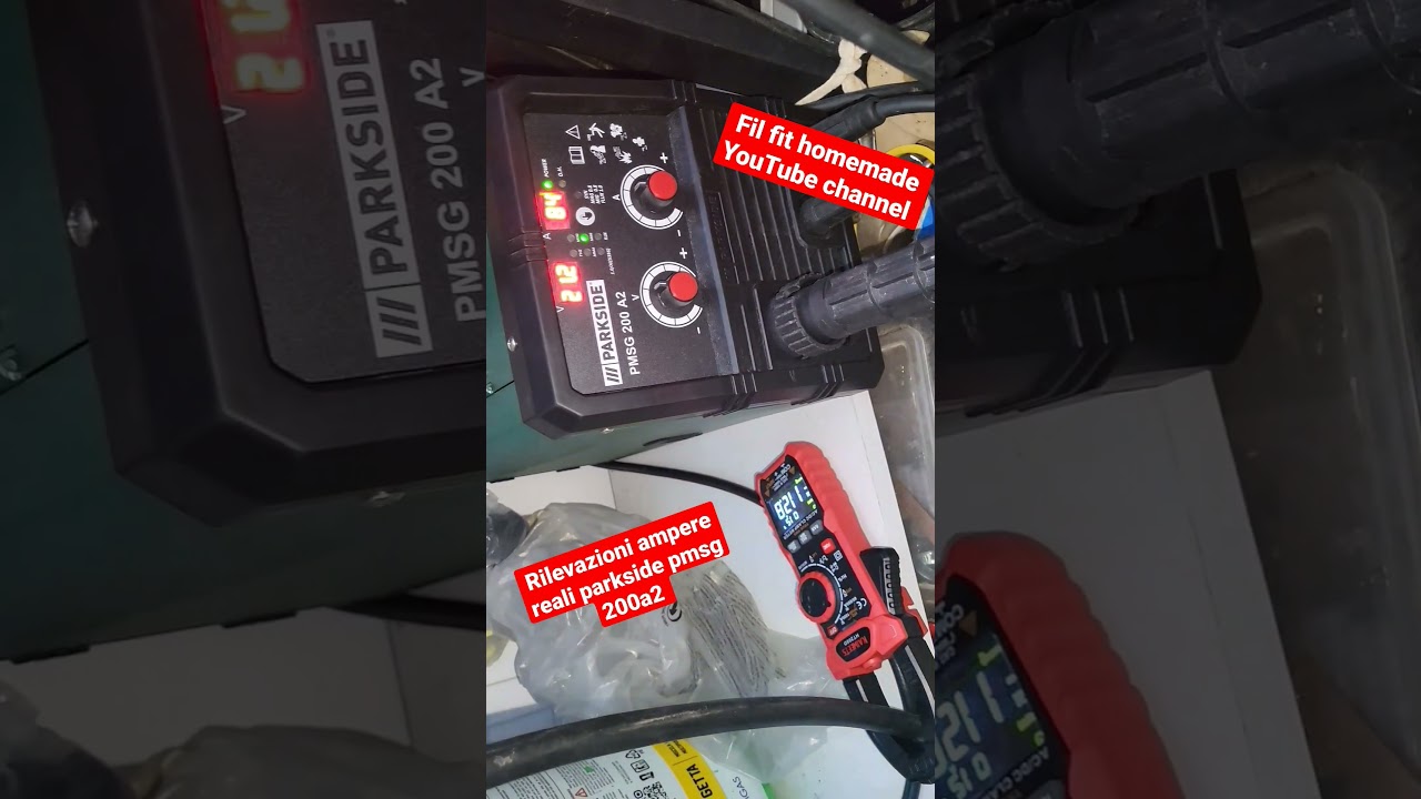 ampere reali saldatrice #parkside pmsg 200a2 #diy #bricolage #lidl #welding #tester #ampere #faidate