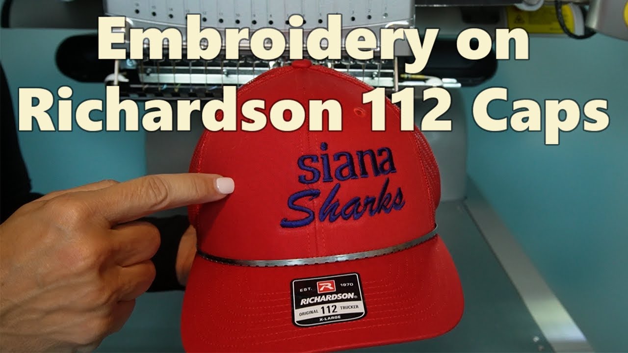 Richardson 112 caps on the Melco Embroidery Machine