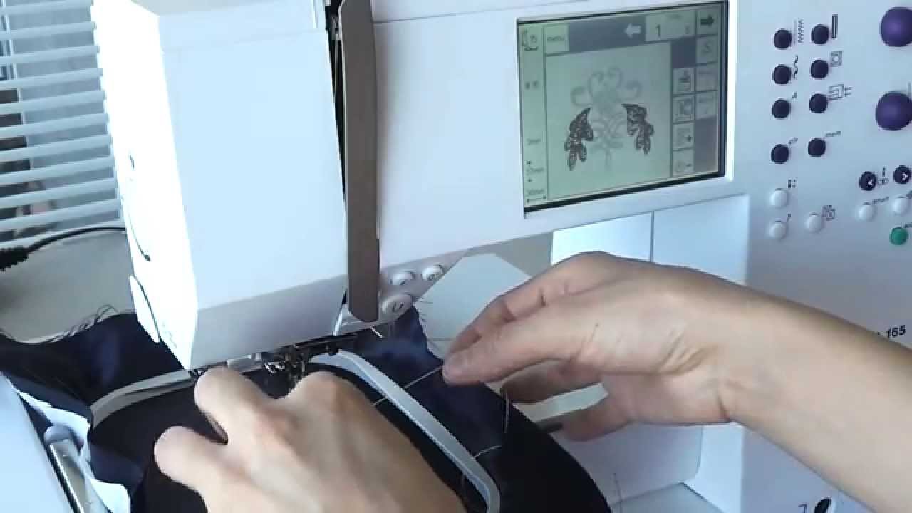 Как пошагово настроить вышивальный набор на швейной машине Bernina