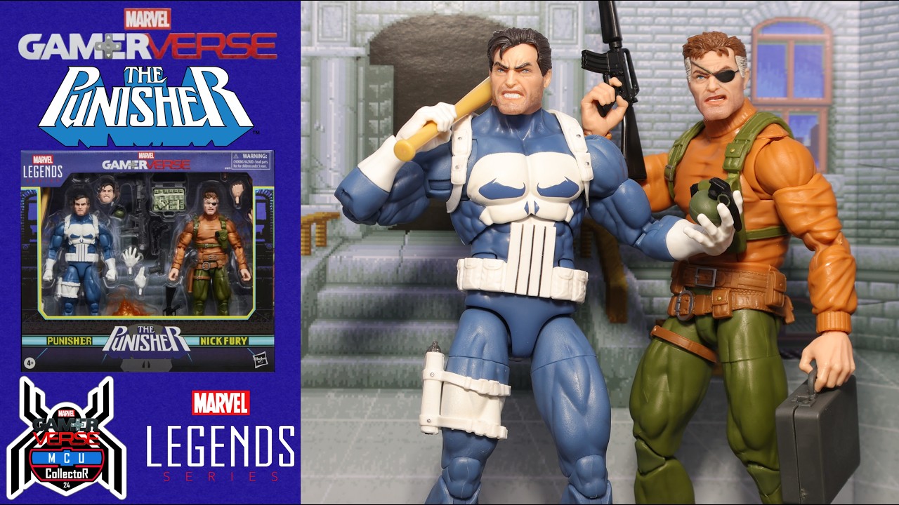 Marvel Legends GamerVerse THE PUNISHER Frank Castle & NICK FURY SHIELD 2-Pack Gaming Figure Review