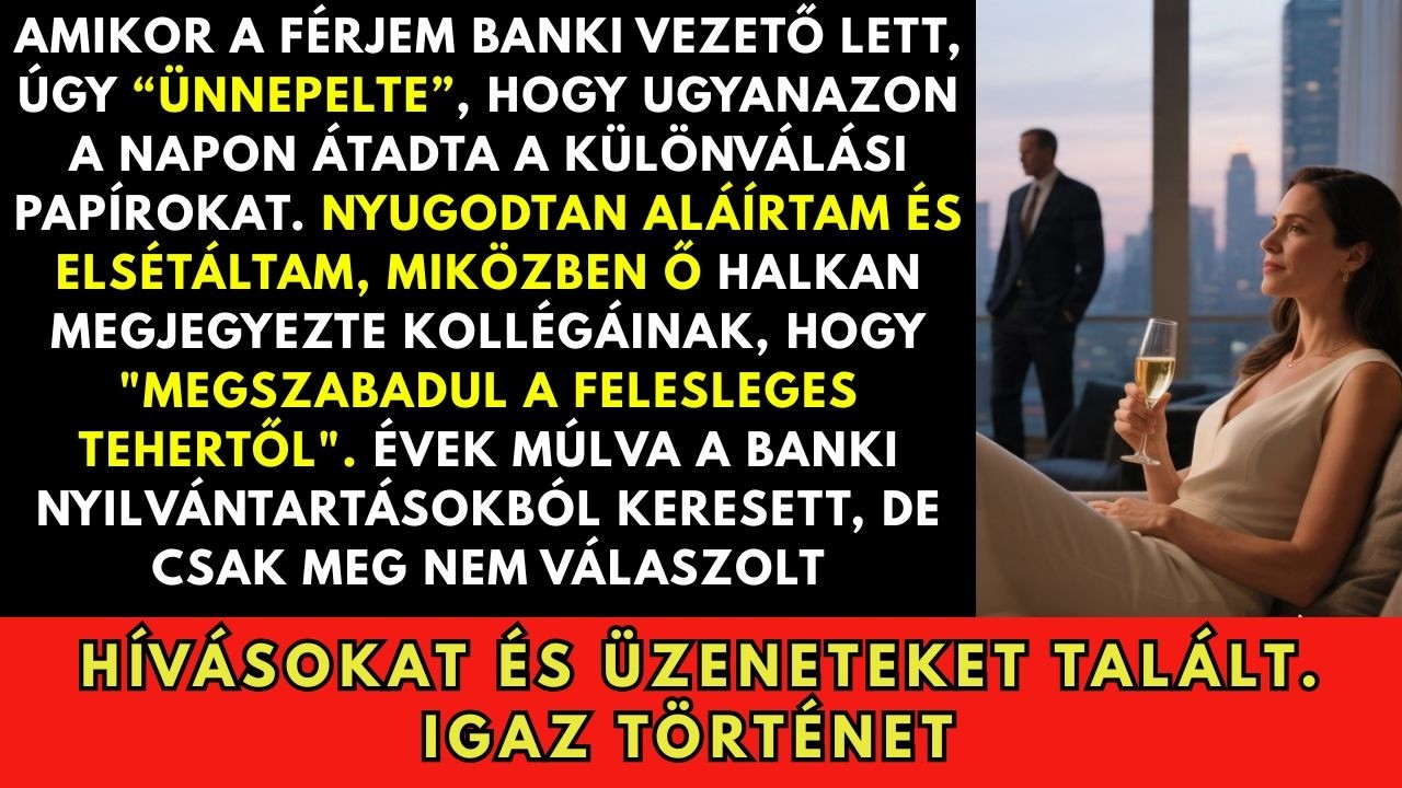 A F&eacute;rjem Banki Vezető Lett, Beadta a V&aacute;l&aacute;st&mdash;Most Csendes Luxusban &Eacute;lek