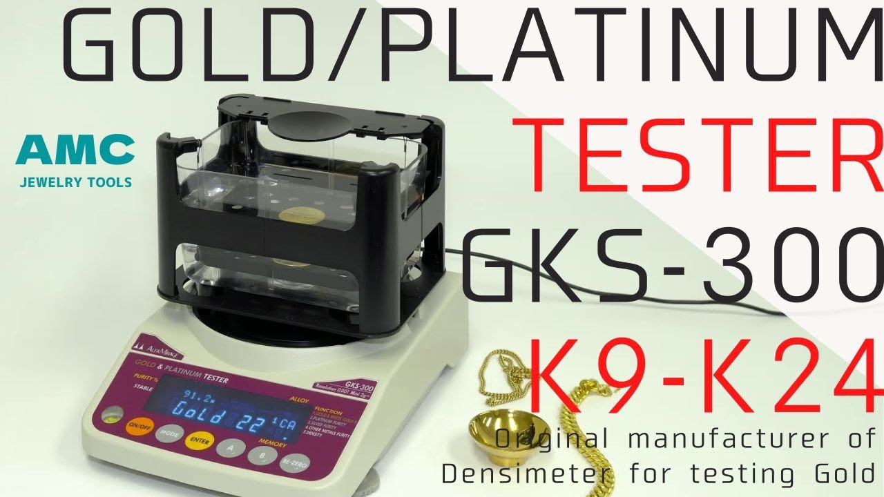 GKS-300 GOLD/PLATINUM TESTER/ Purity 9K-24K & % Density, Japan