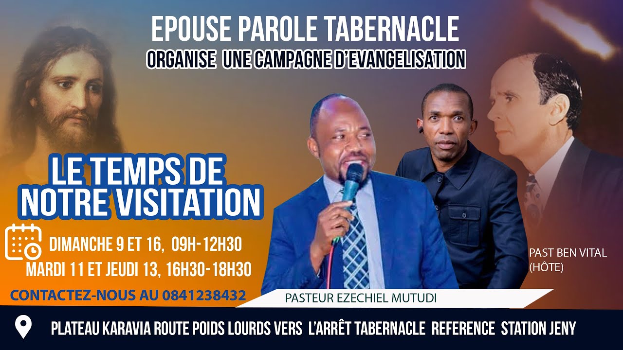 MINI CONCERT AVEC LE PAST EZECHIEL MUTUDI DANS ETRE UN AGNEAU  DIM 16.03.2025
