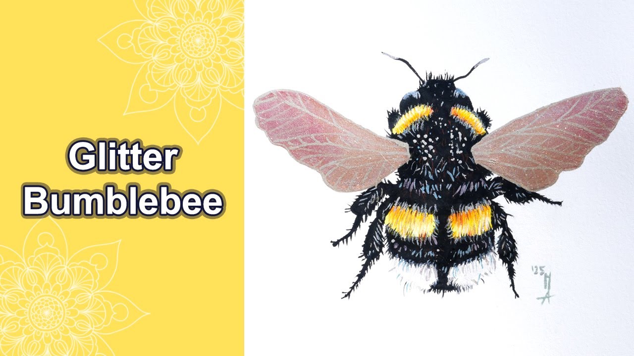 I'm trying out the Lisilinka Glitter Bumblebee tutorial
