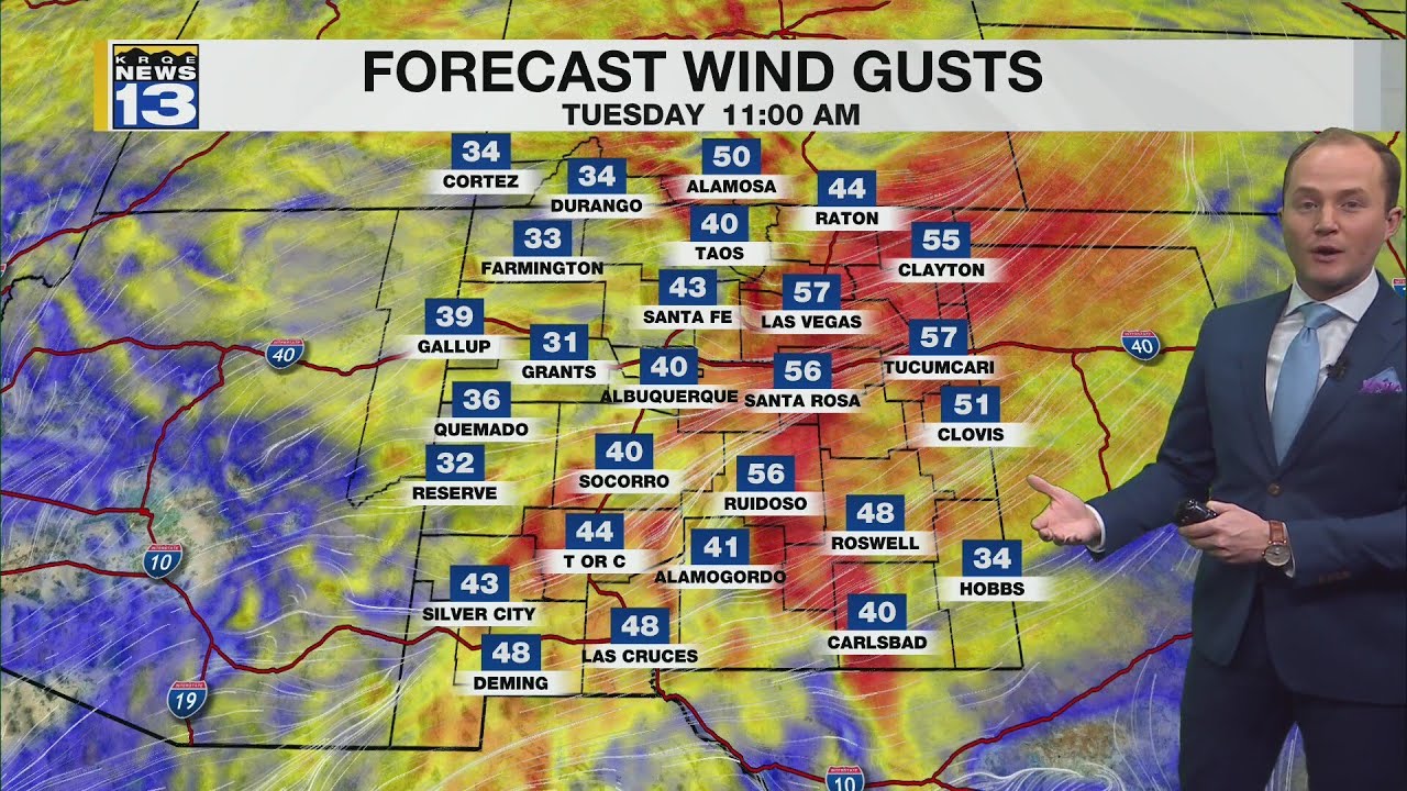 High winds, rounds of snow and rain move in with an active week of weather across New Mexico