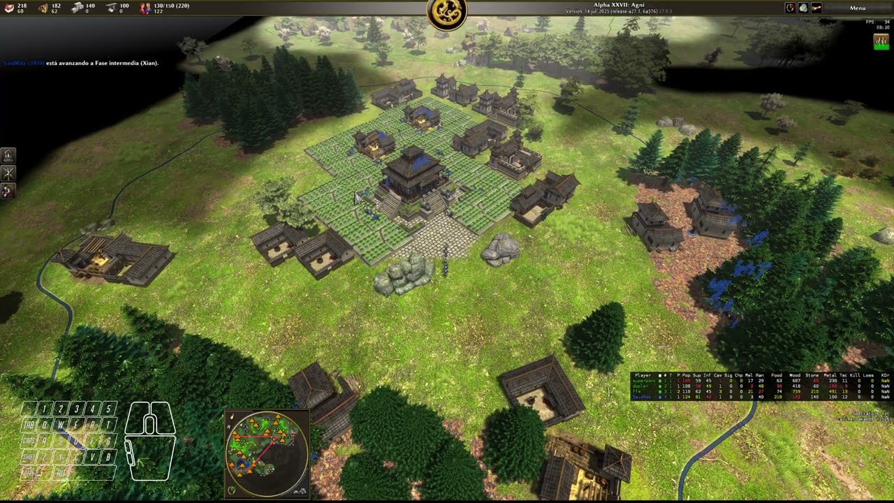 Bolts and champ cav (a nightmare) | 0 A.D. Empires Ascendant | 4 vs 4 - Hans
