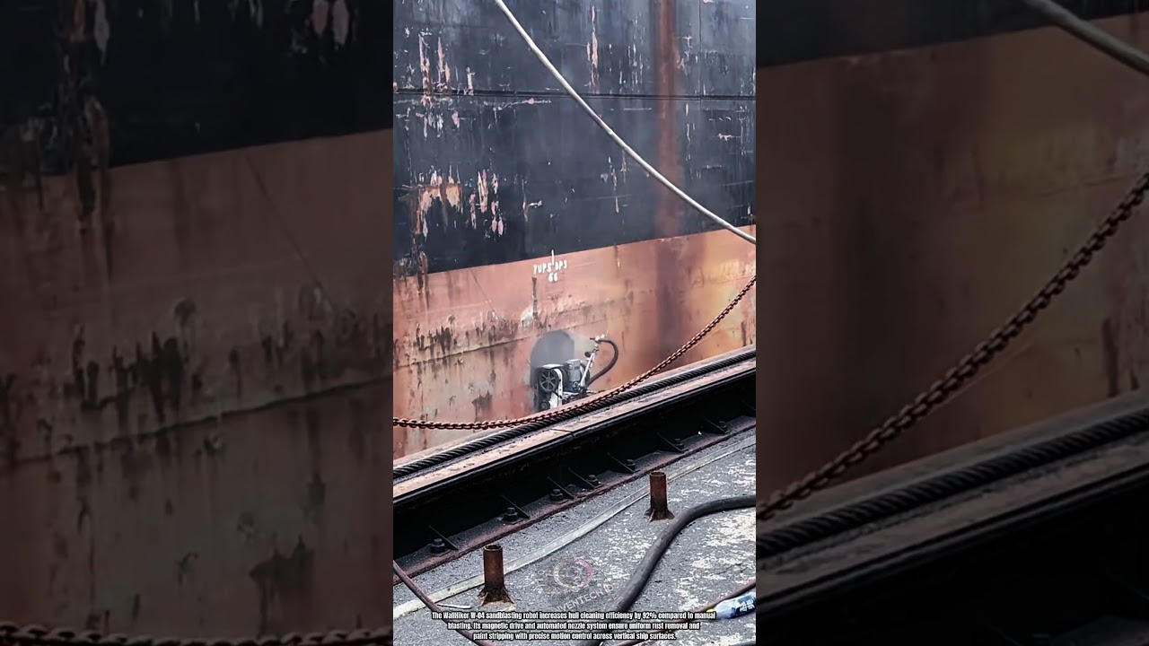 Best Machine WallHiker W-04 Sandblasting Robot Innovation for Ship Hull Surface Restoration