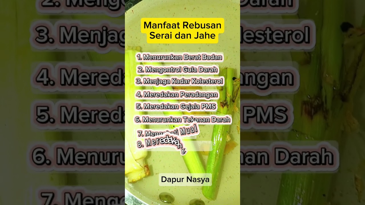 Manfaat Rebusan Serai dan Jahe #manfaatkesehatan