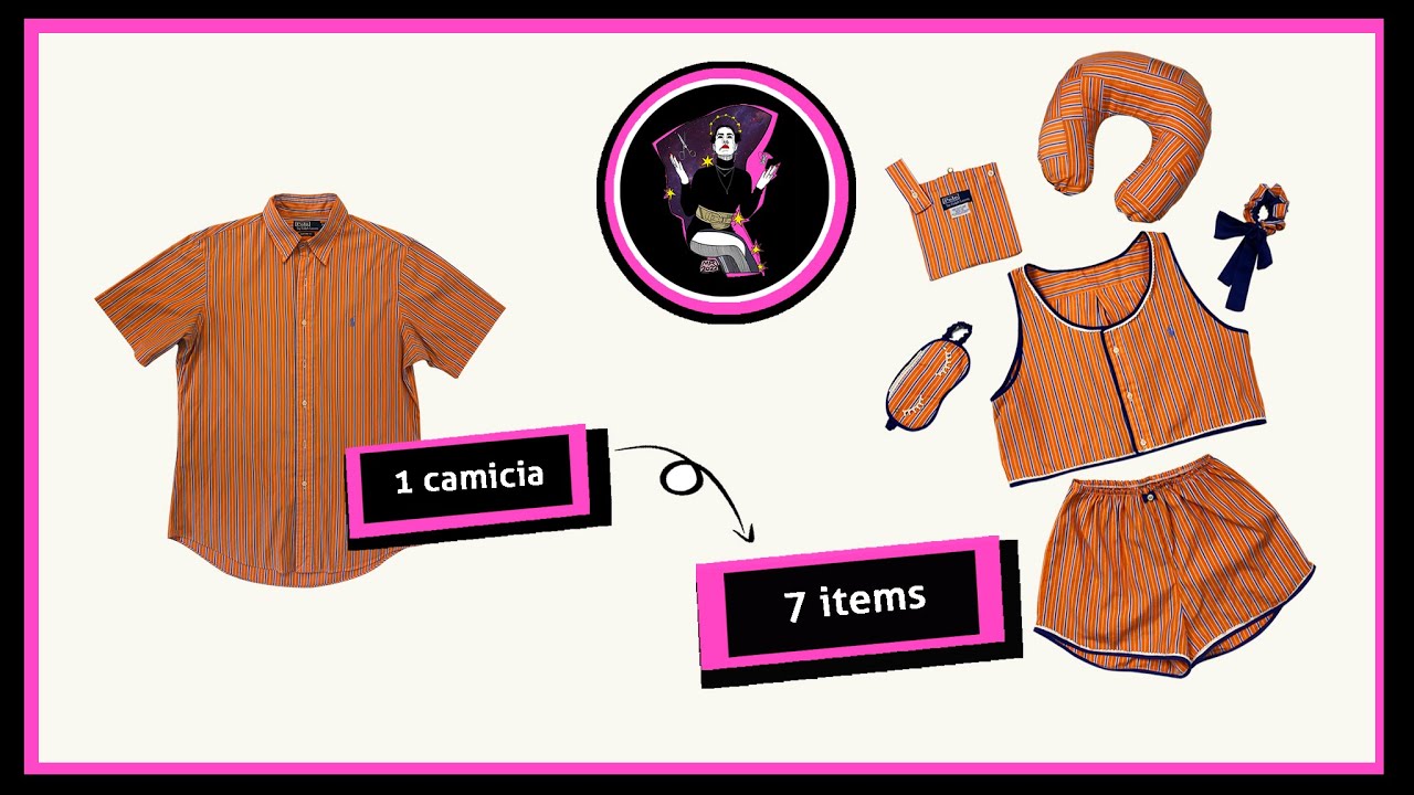 Come Trasformare una Camicia a maniche corte da uomo in un Kit Notte 7 pezzi