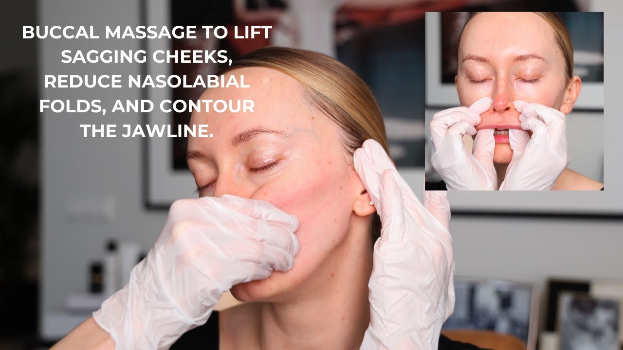 Buccal massage to lift sugging skin