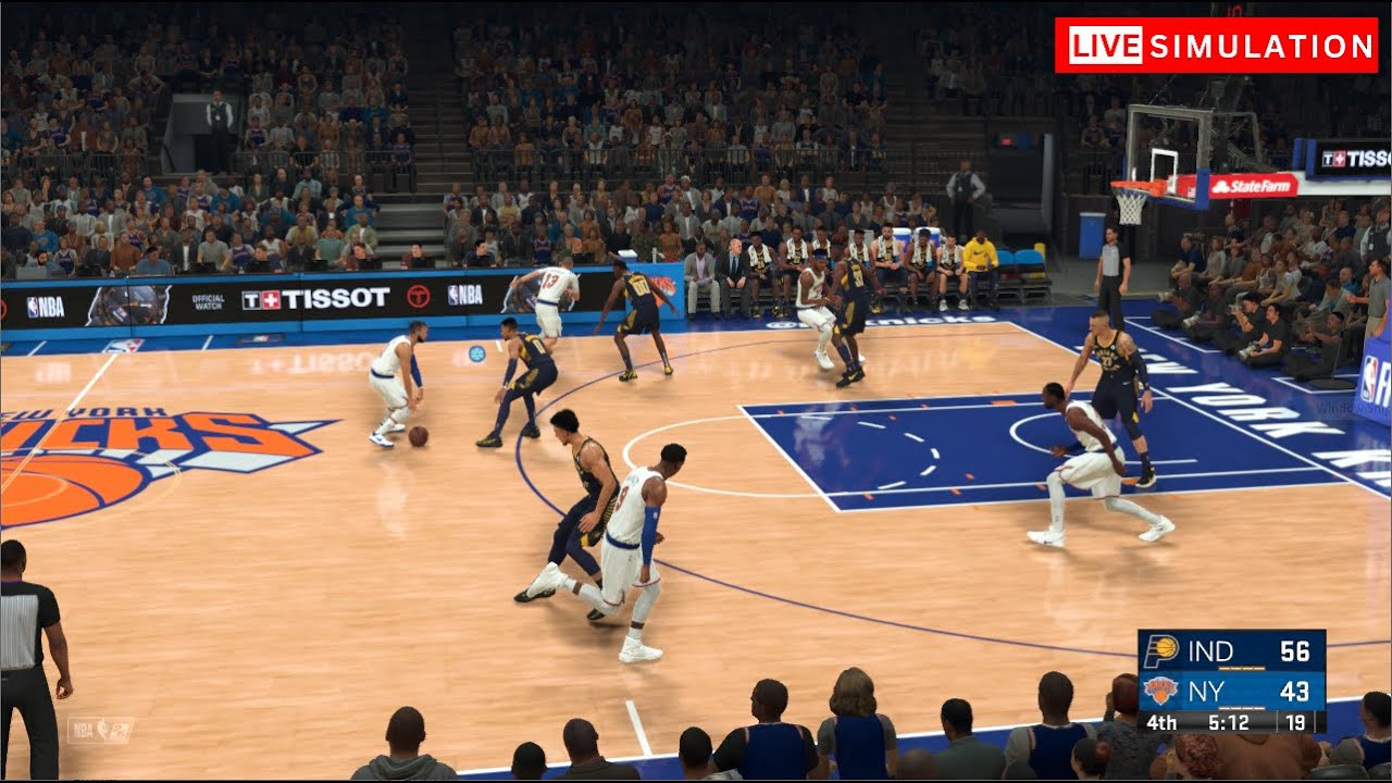 Virtual Court Clash: NBA Simulation - Indiana Pacers vs  New York Knicks Highlights