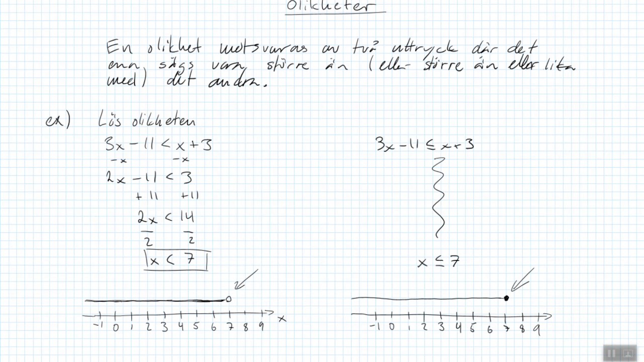 Matematik 1b och 1c: Olikheter