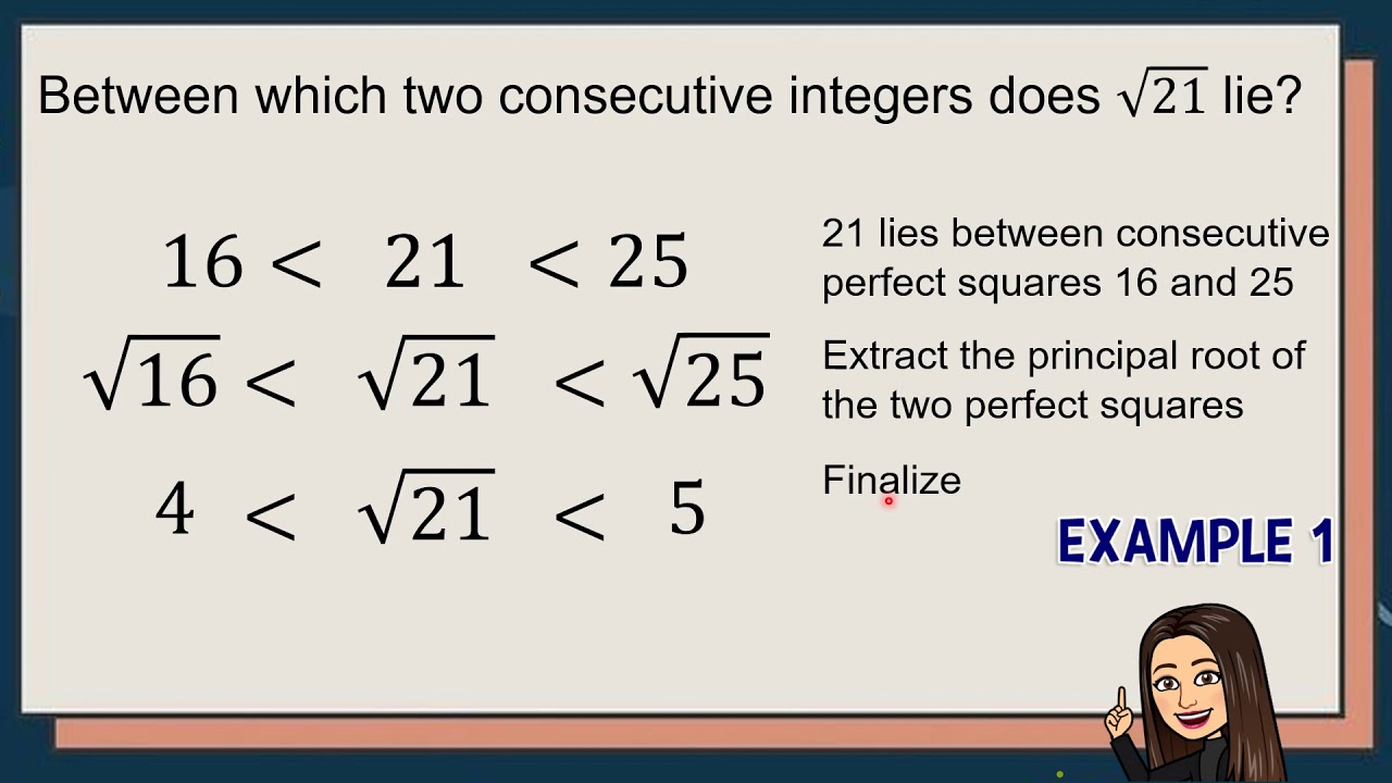 Finding Between which Consecutive Integers does Square Root Lies