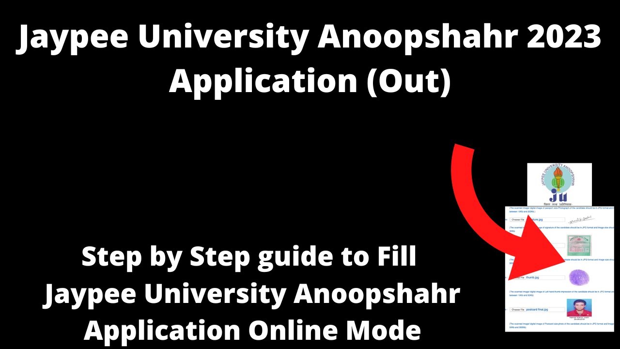 Jaypee University Anoopshahr 2023 Application (Started)- How to Fill Application Form Online Mode