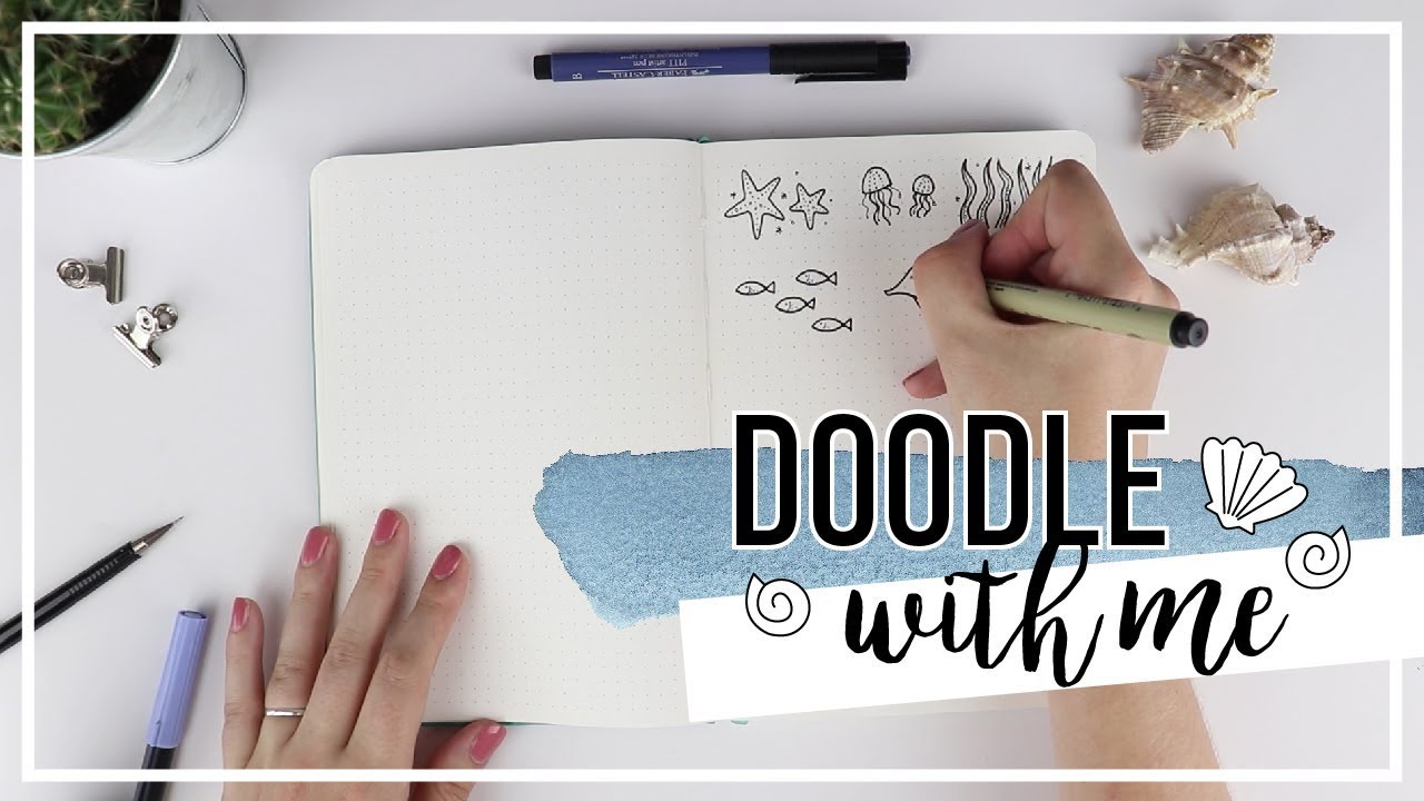 DOODLE WITH ME | Bullet journal August: under the sea