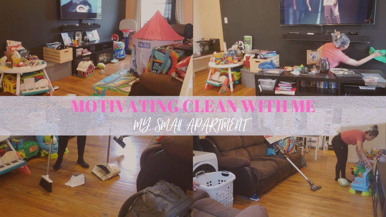 NEW Motivating clean with me // Small apartment cleaning motivation!