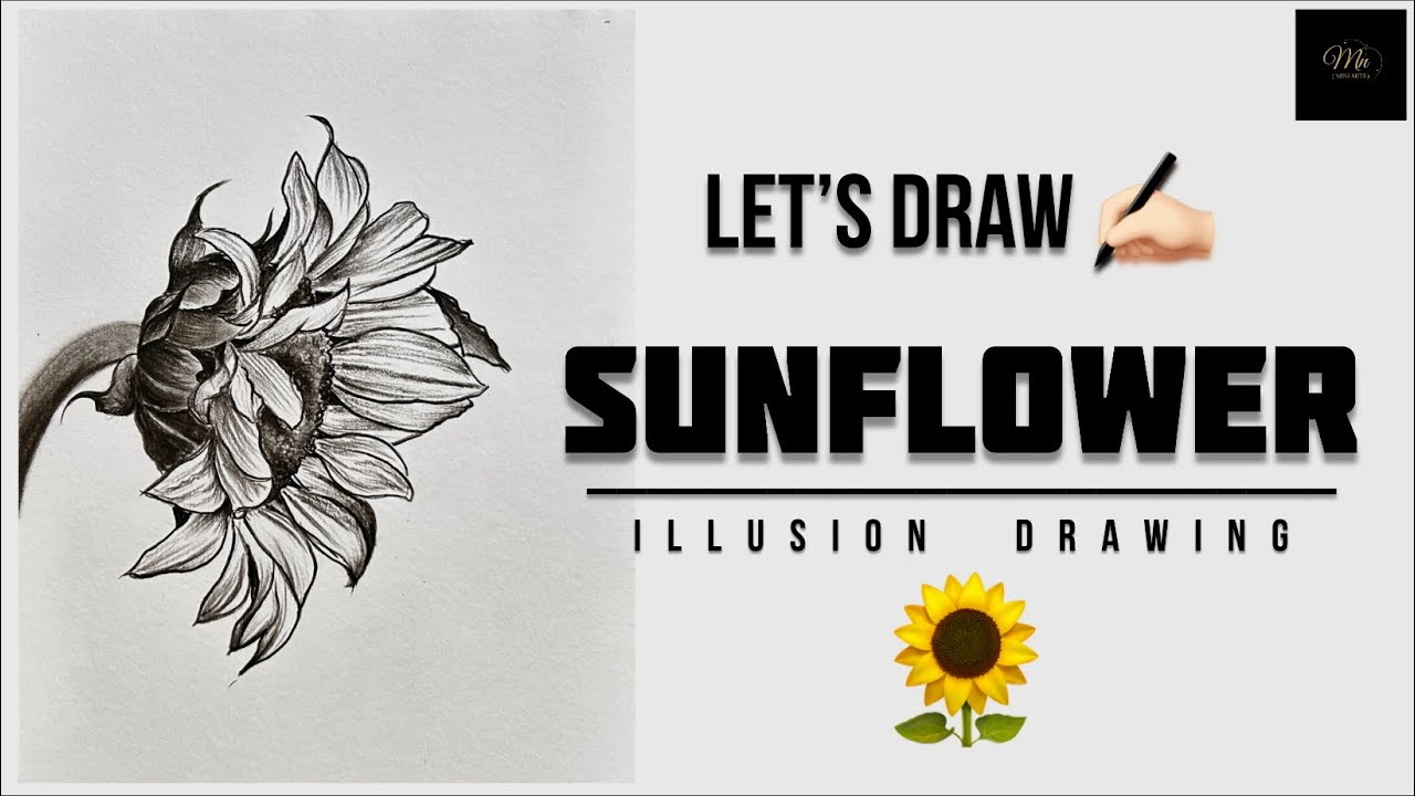 How to draw Sunflower 🌻 very easy for beginners 