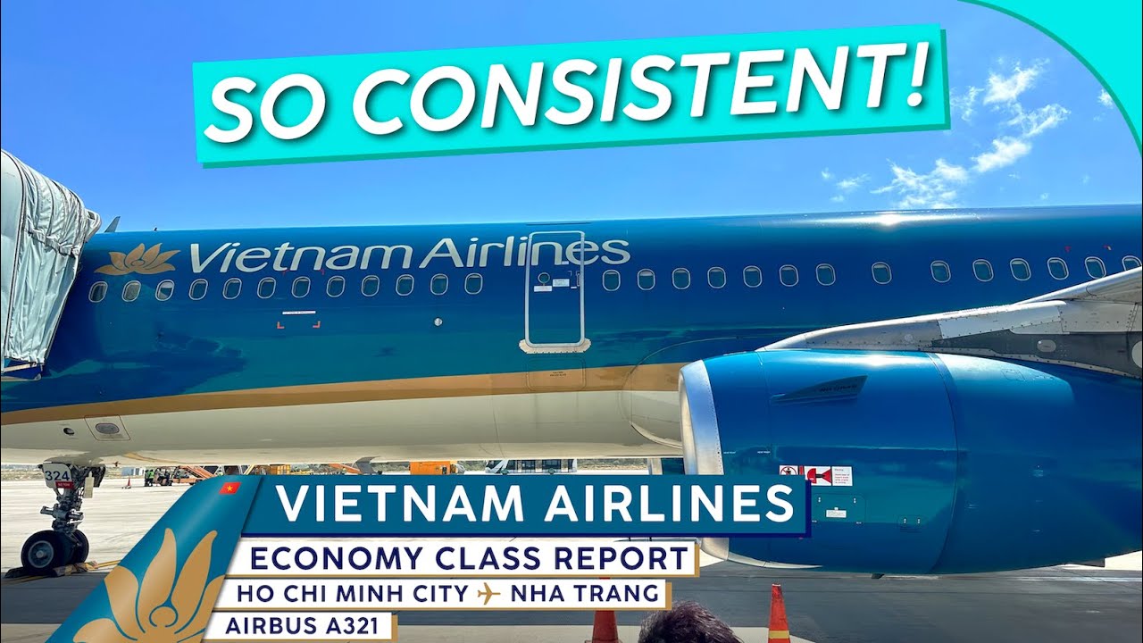 VIETNAM AIRLINES A321 Эконом-класс 🇻🇳【Отчет о поездке 4K Сайгон - Нячанг】Удивительно стабильно