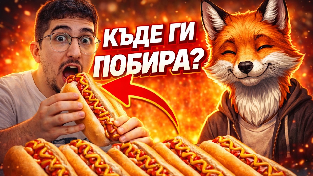 ПИМИ ИЗЯДЕ 5 ХОТ ДОГА ЗА 10 МИНУТИ?! 😱