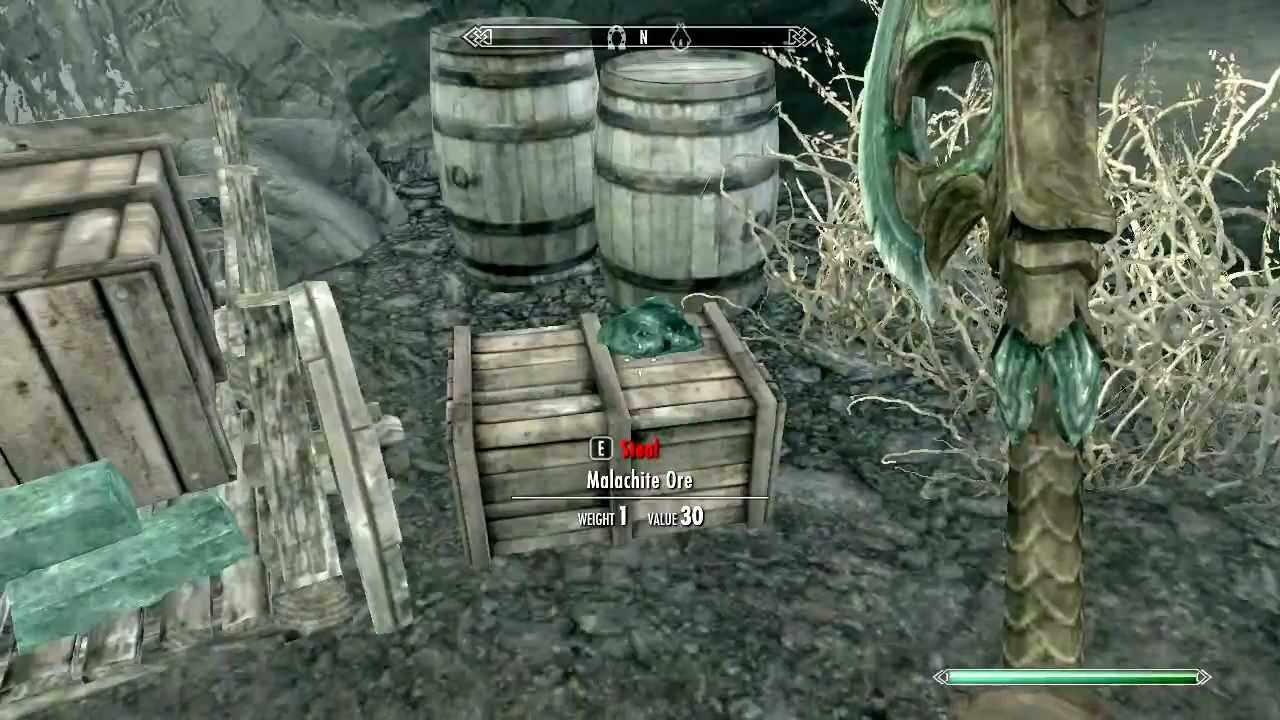 Skyrim - Where To Find Malachite Ore!