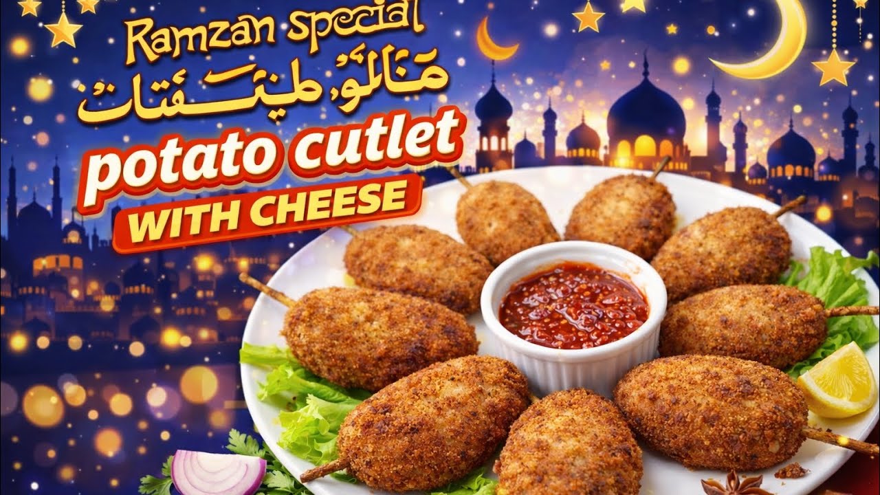 Ramzan Special Iftar | Crispy Potato Cutlet with Cheese Recipe#Tasty&Easy#Recipe😋