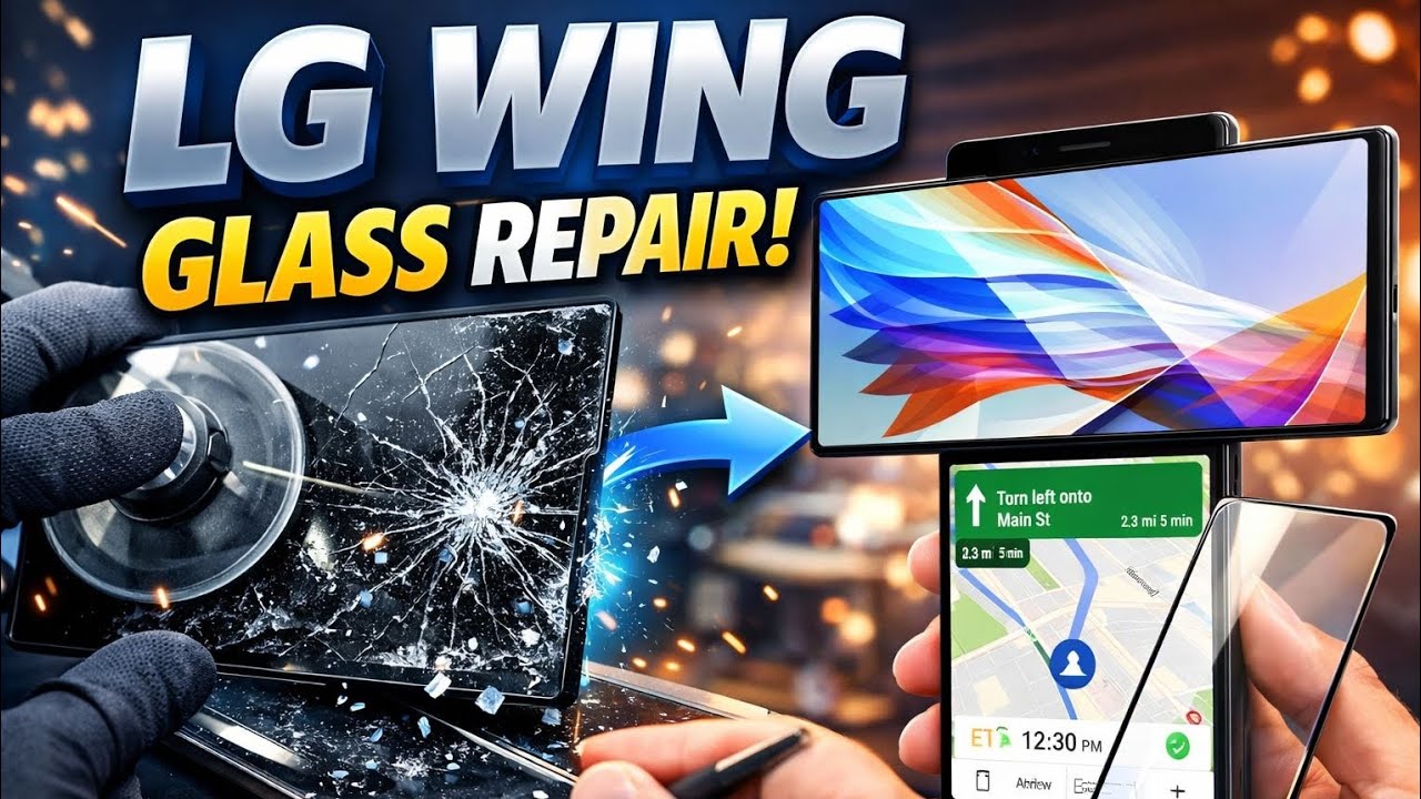  LG wing Glass change  Step-by-step😱🛠️ satisfying Repair#smartphone#repair#lgwing#brokenphone 