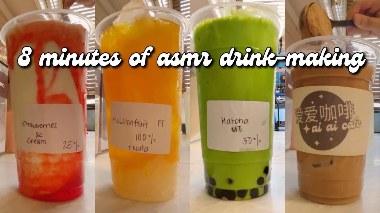 8 mins of asmr drink-making ♡