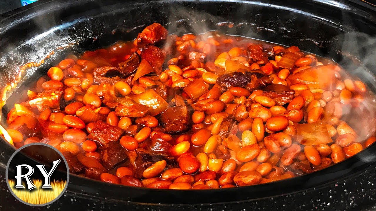 Easy BBQ Pork & Beans Made In The Slow Cooker