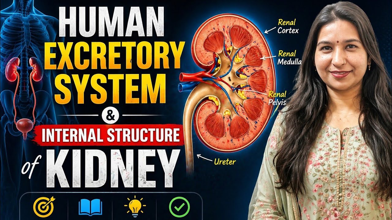 Excretory system and structure of kidney|Cbse board exam|ExcretorySystem#StructureOfKidney#Nephron