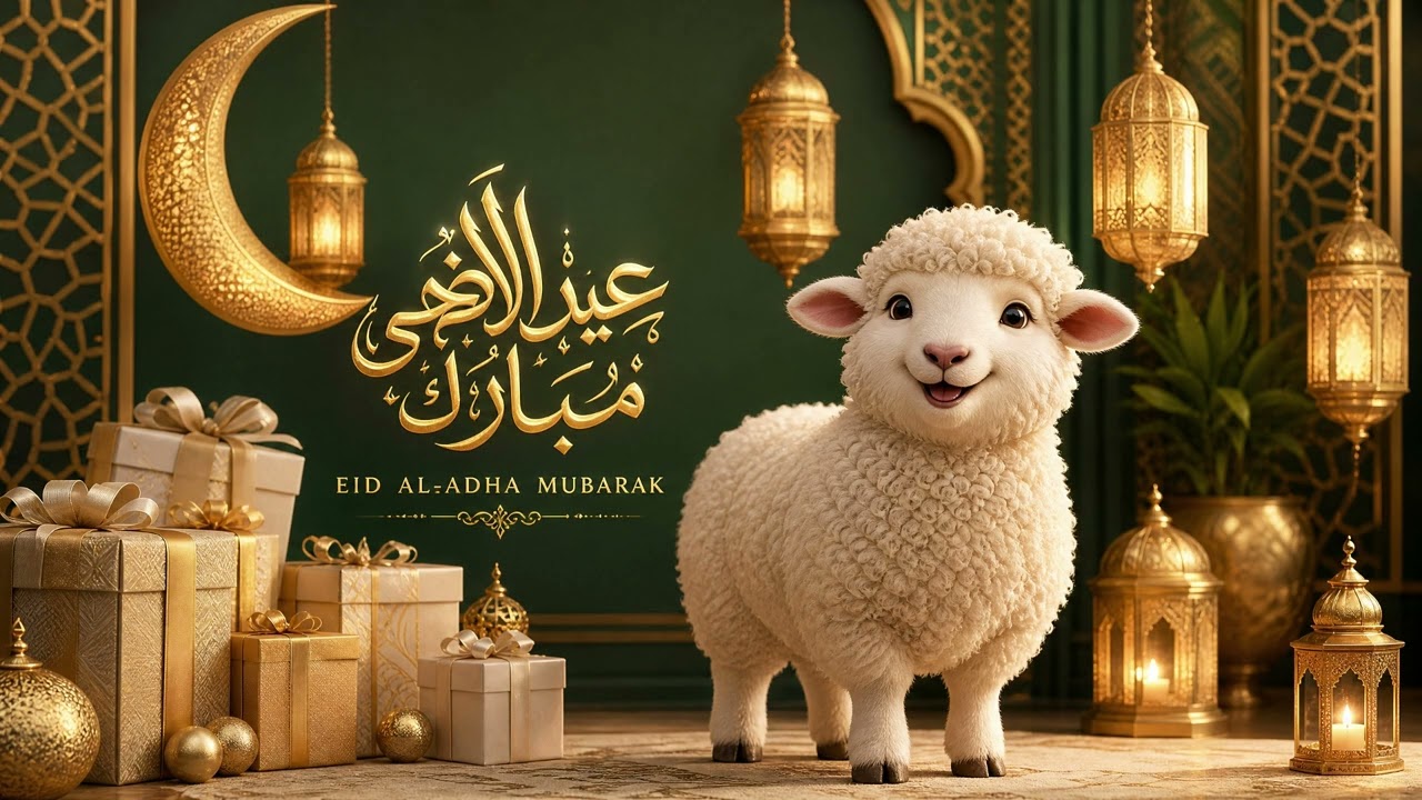 Eid Al Adha Mubarak 🐑 | عيد الأضحى مبارك | Beautiful Eid Animation