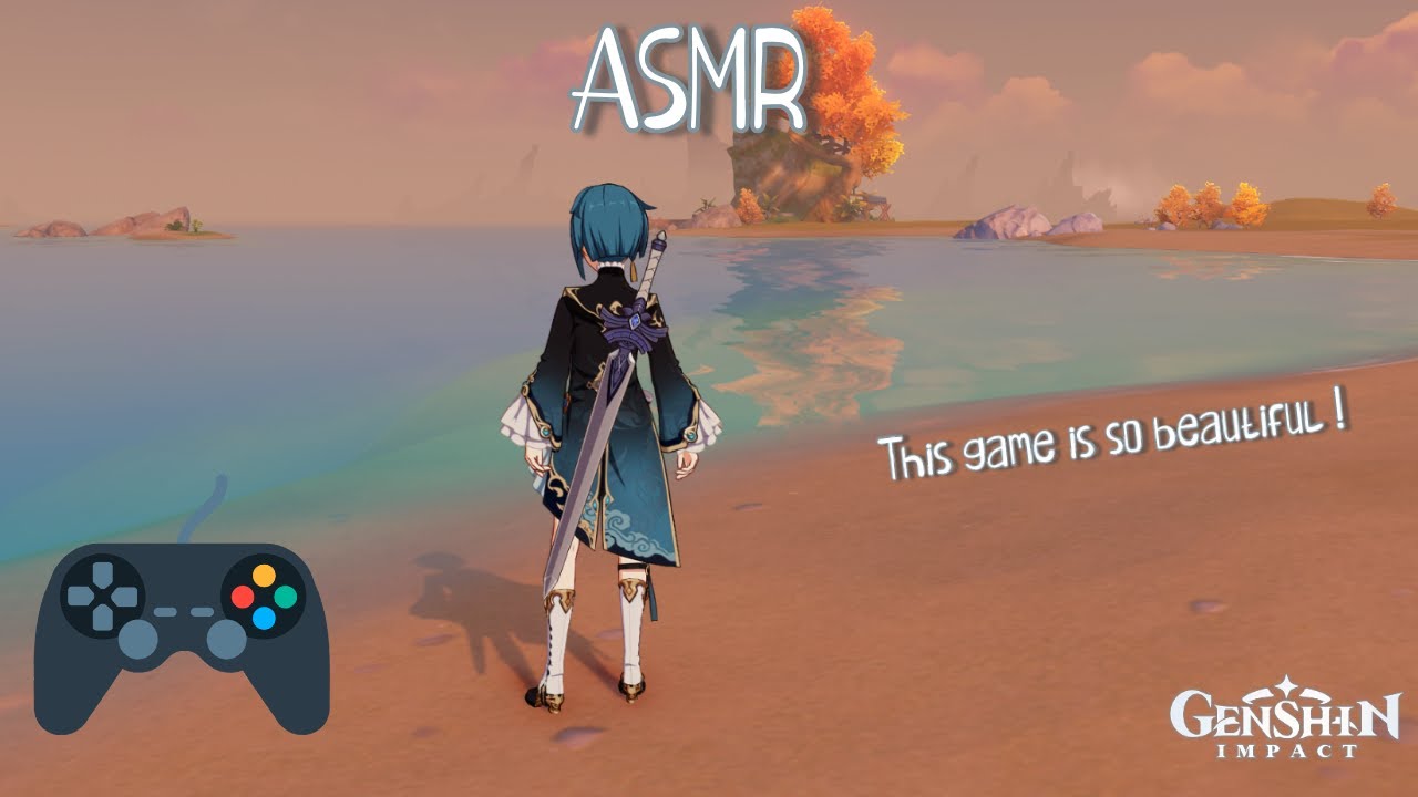 ASMR Genshin Impact Gameplay! 🎮 Controller sounds + No Talking, Relaxing World Exploration 🌍 💤