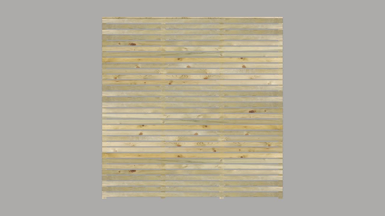 Pressure Treated Slatted Fence Panels