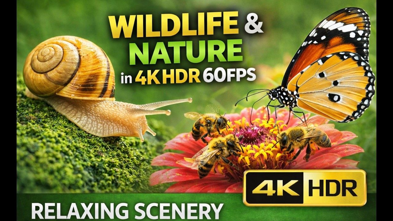 Wildlife in 4K HDR 60fps – Relaxing Animal Scenery | OLED TV Demo