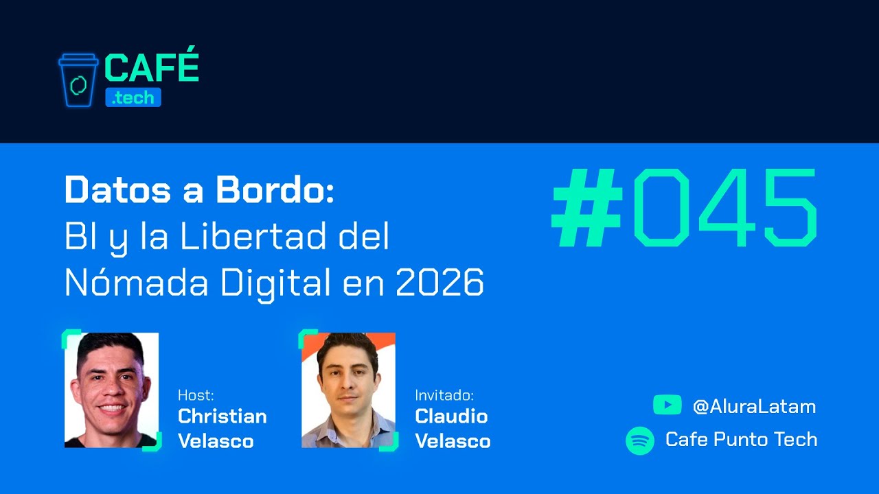 Café Punto Tech #45 – Datos a Bordo: BI y la Libertad del Nómada Digital