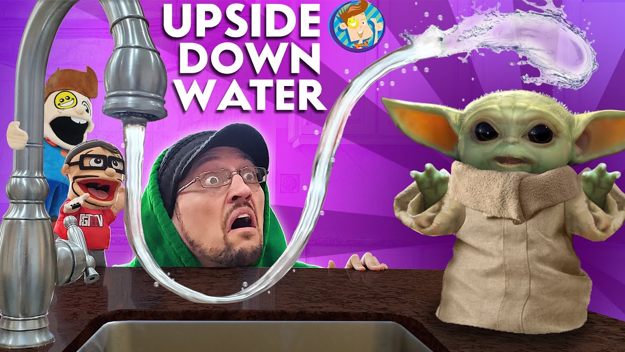 BABY YODA's UPSIDE DOWN WATER (FV Family Anti-Gravity Vlog)