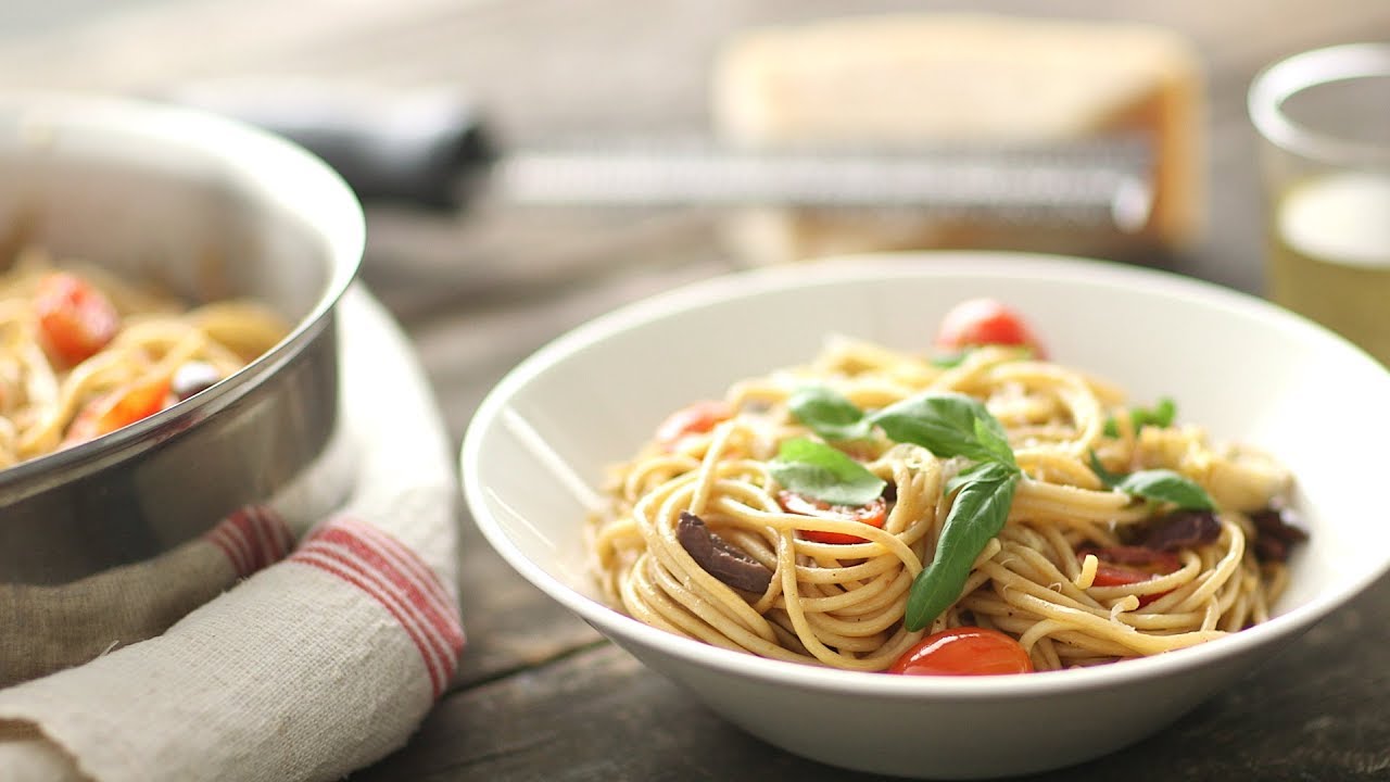 Mediterranean Pasta with Artichokes, Olives, and Tomatoes- Everyday Food with Sarah Carey