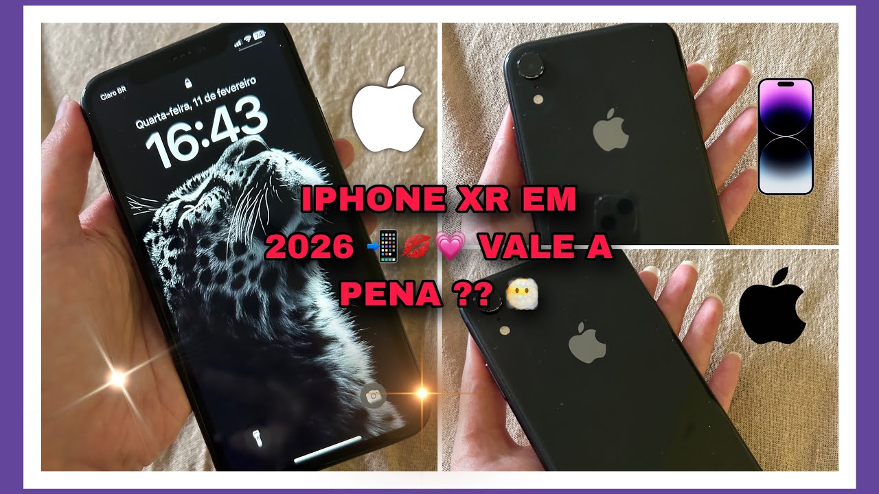 IPHONE XR VALE A PENA EM 2026 📲- teste de câmeras + minha opinião sobre o celular 💗✨🫶🏽 #iphonexr 