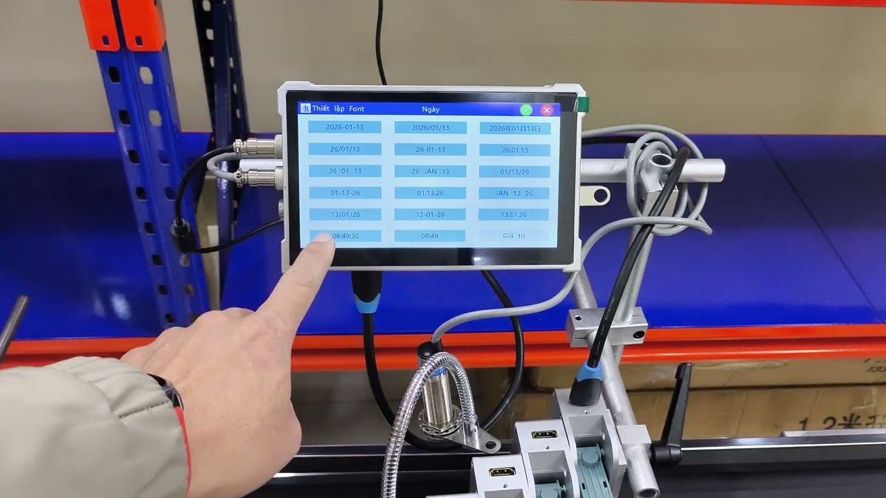 Hướng dẫn thêm nội dung vào máy in phun date băng tải D21A. 