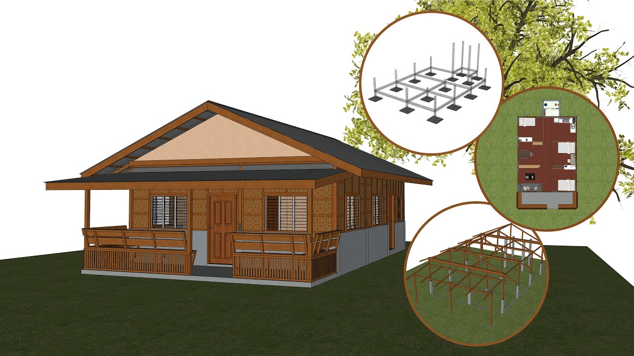 House Desing | (7mX9m) 3 BEDROOM, Half Amakan