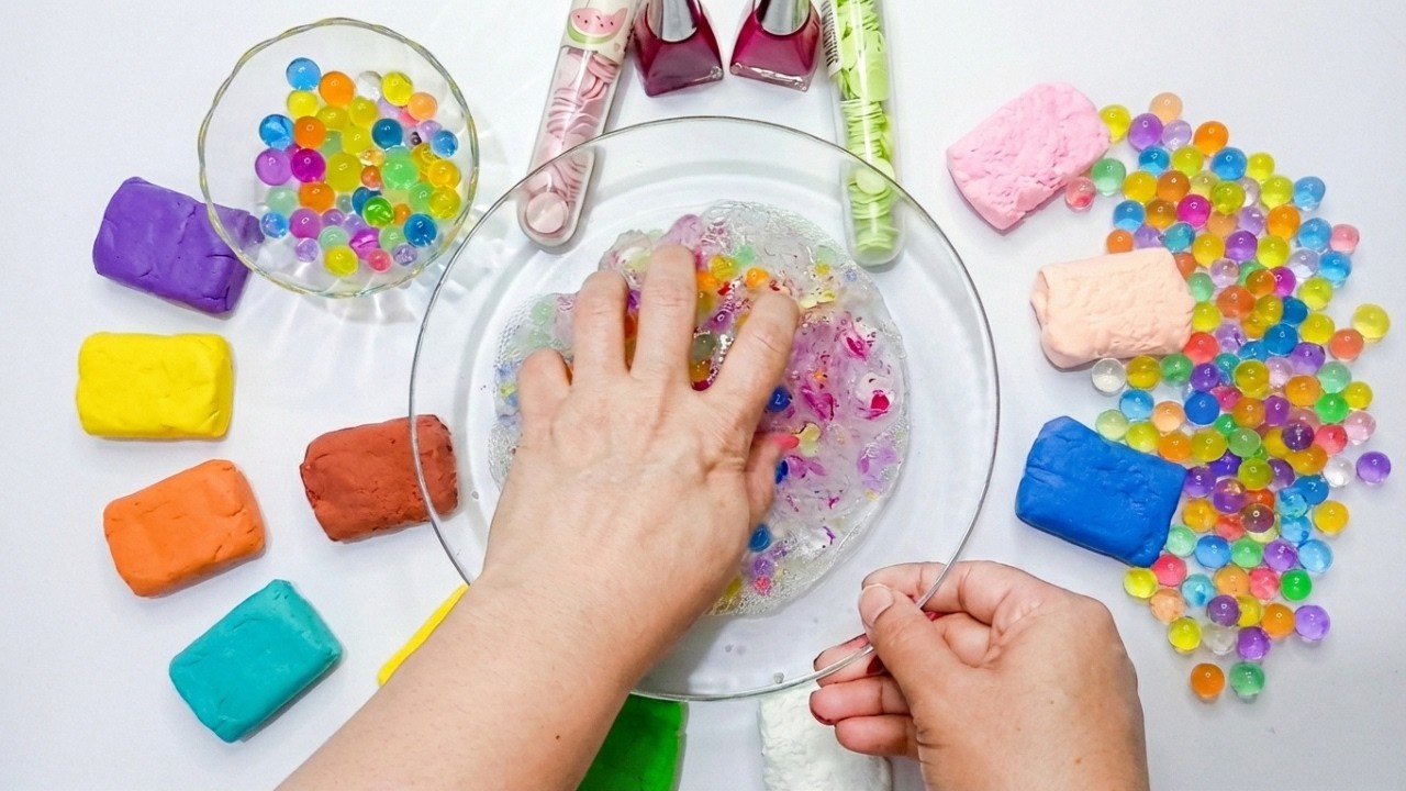 Satisfying Slime + Orbeez Clay Mixing ASMR 🌈 Squishy Sounds 🎧