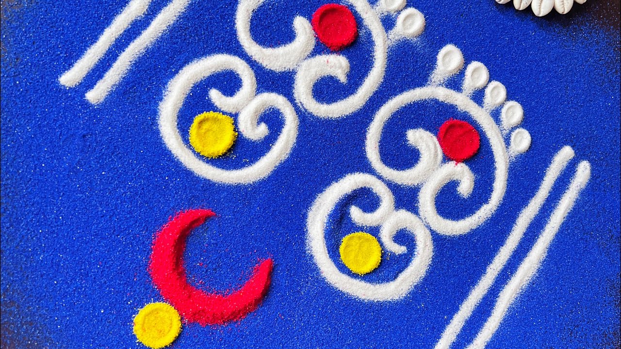 नवरात्री विशेष नऊ रंगाच्या अगदी सोप्या व सुंदर रांगोळ्या ❤️ #easy #beautiful #creative #rangoli #art